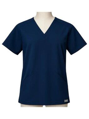 FIGS Technical Collection Scrub Top Women’s Medium Navy Blue Medical Uniform